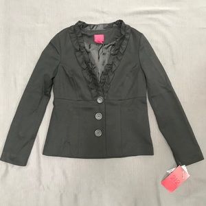 NWT-WOMEN’S RUFFLE FRONT JACKET/BLAZER SZ 8